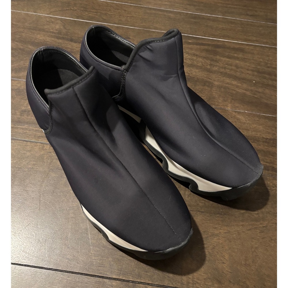 IRI NYC Black Neoprene Platform Slip On Sneakers Made in Italy Avant Garde